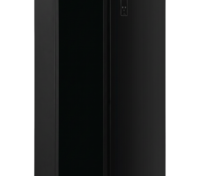 SHARP Refrigerator 655 Liter side by side Black Glass Doors