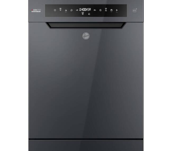 HOOVER Dishwasher 14 Set 3 Baskets 10 WiFi Programs Dark Silver